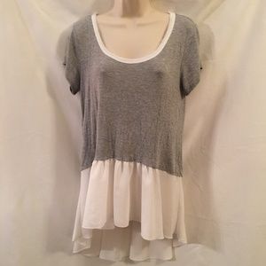 Uptown Vibe Heather Gray Hi Lo T-Shirt Top